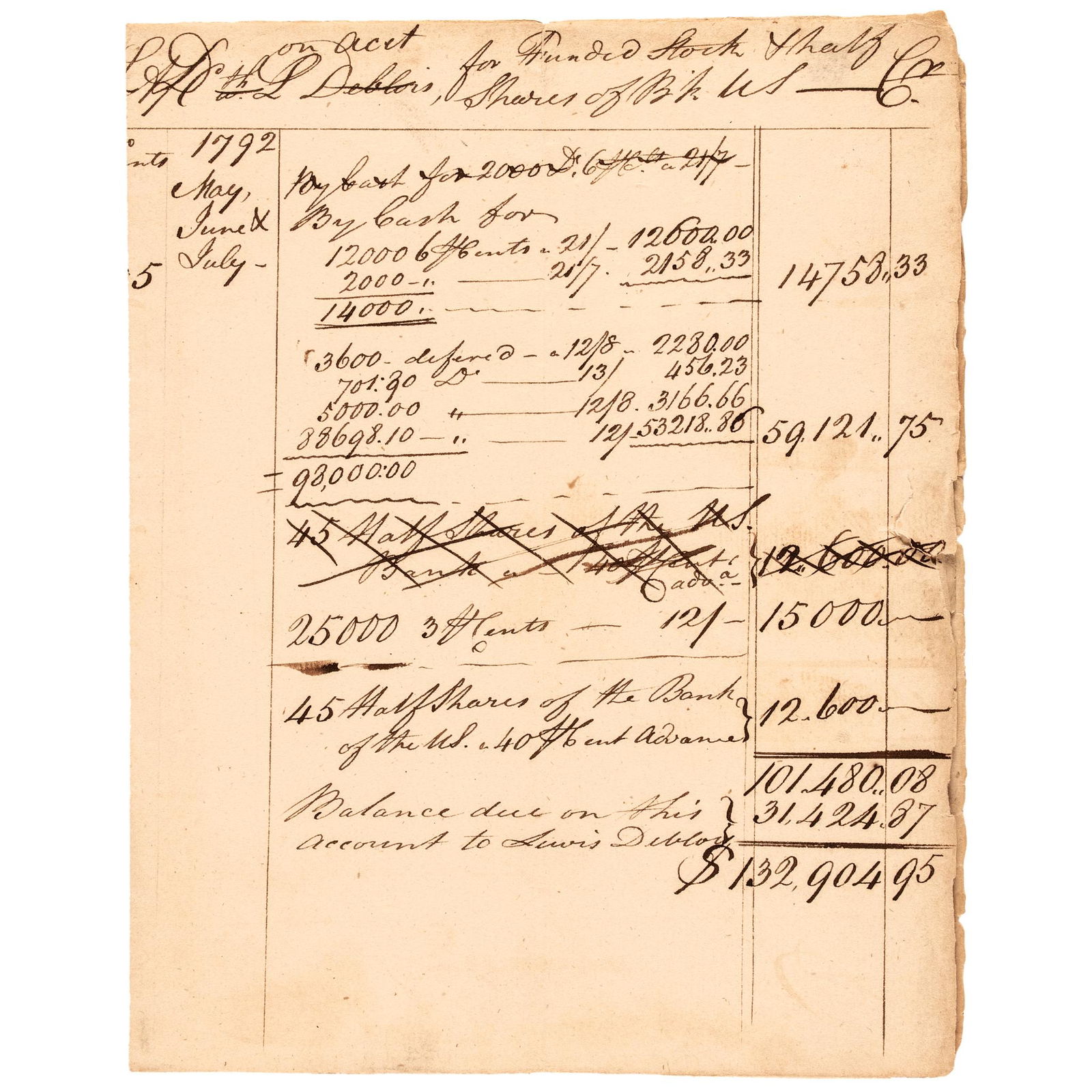 1792 ALEXANDER MACOMB SHARES OF THE