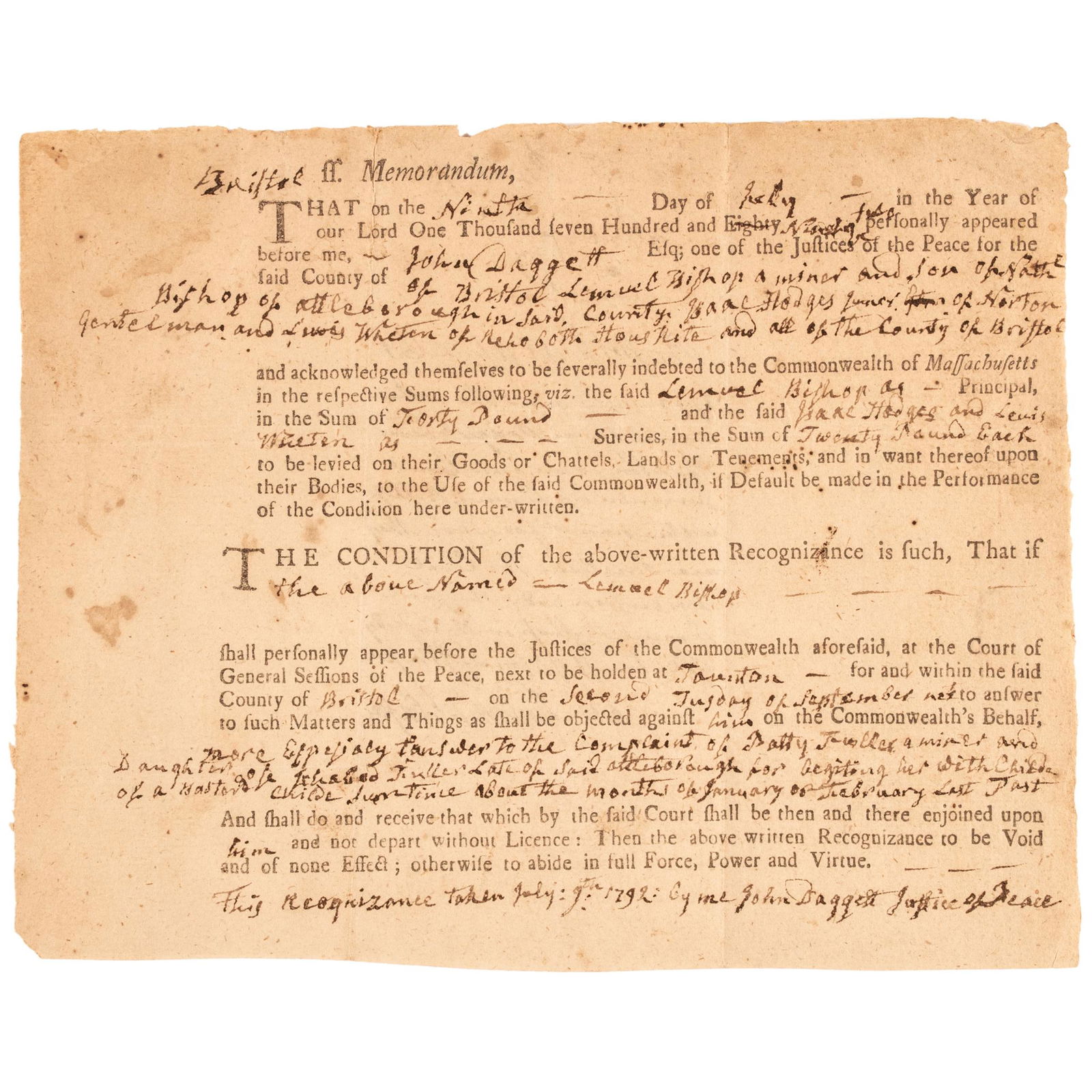 1792 BASTERD CHILDE, A