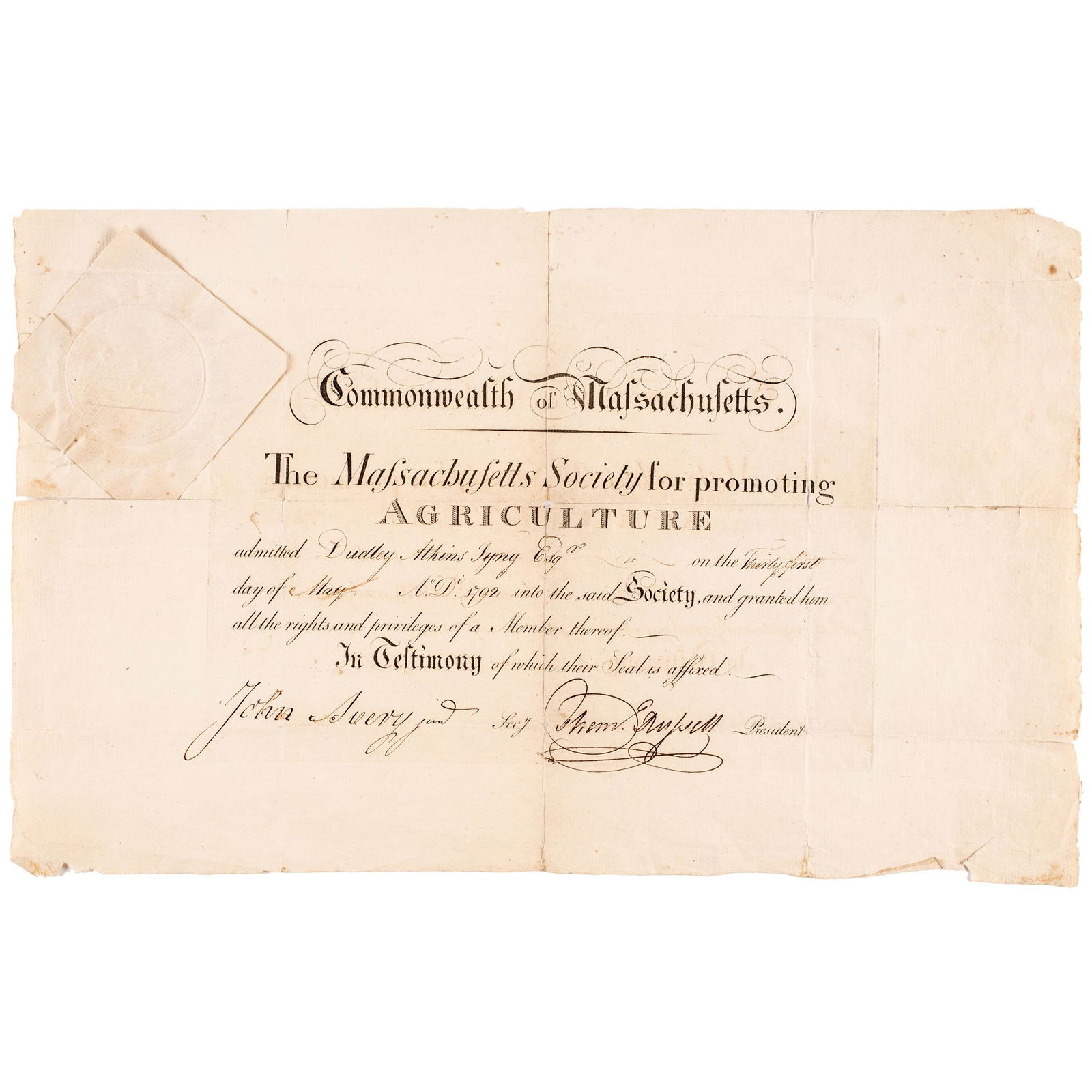 1792 MASS SOCIETY FOR PROMOTING
