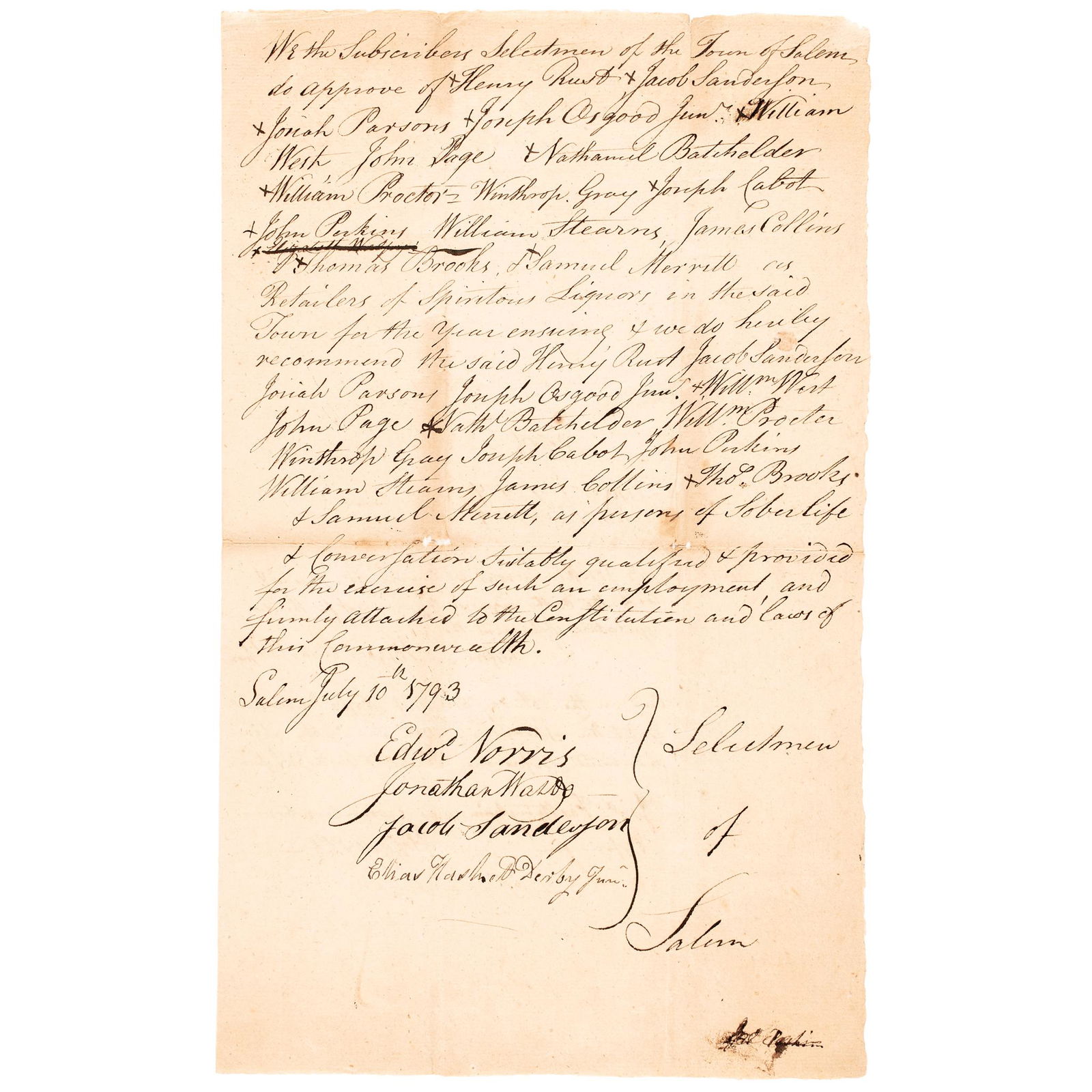 1793 ELIAS HASKET DERBY, JR. +