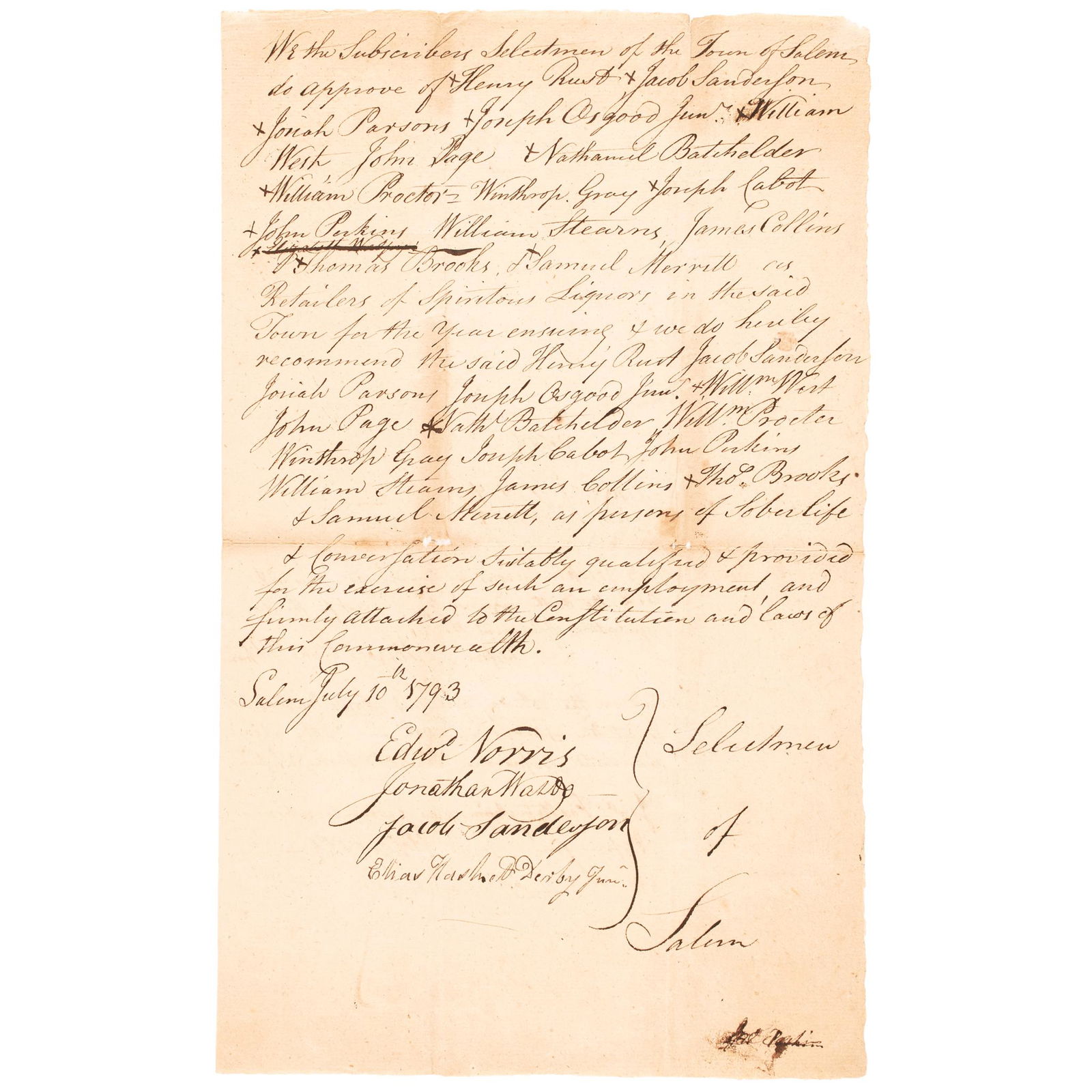 1793 ELIAS HASKET DERBY, JR. +