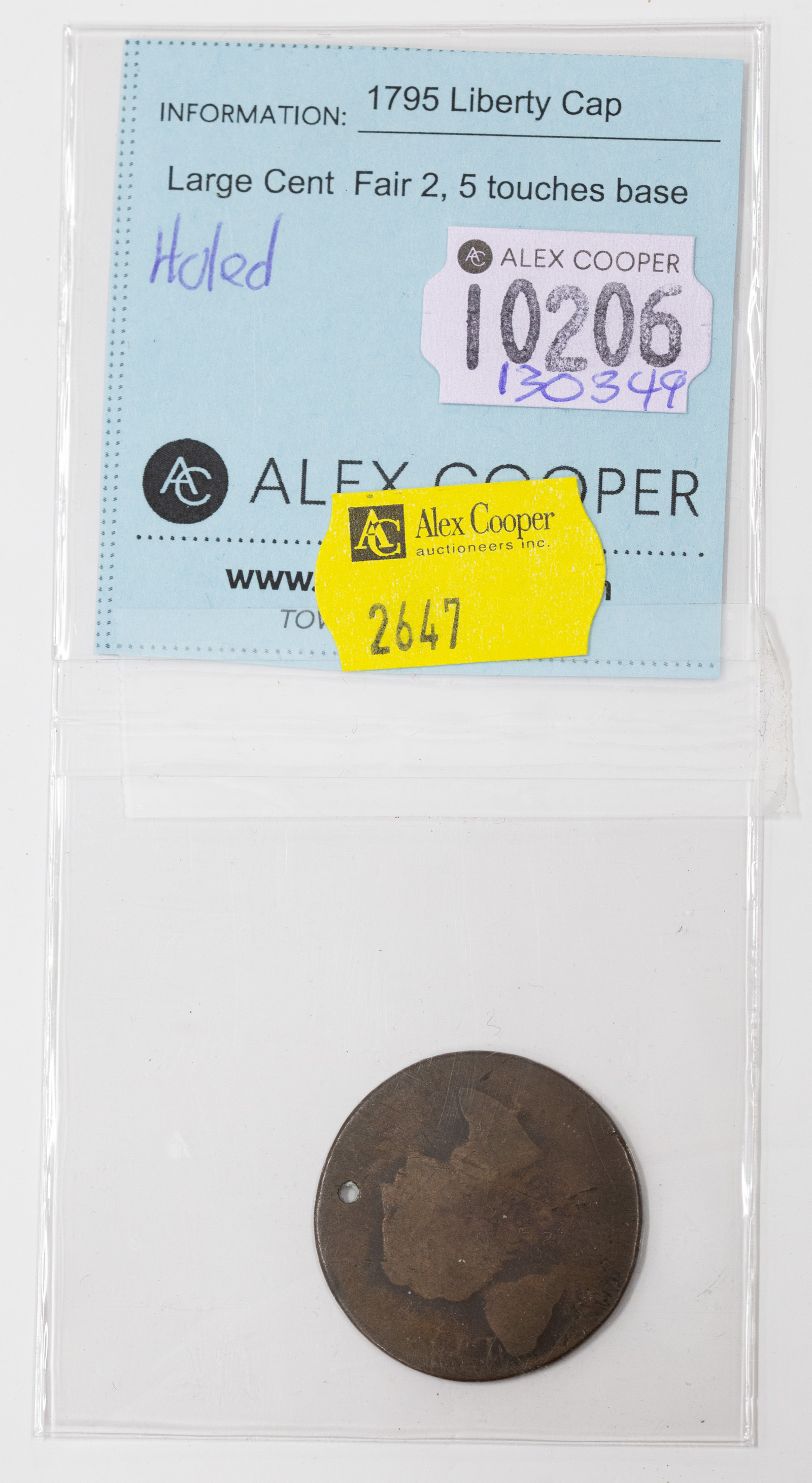 1795 LIBERTY CAPE LARGE CENT FR 2