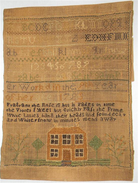 1795 Sampler by Elizabeth Dagget