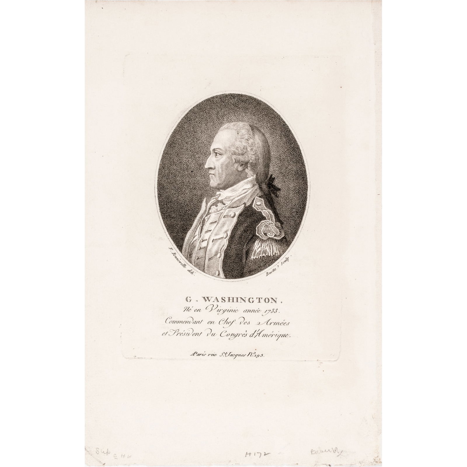 (1796) GEORGE WASHINGTON STIPPLE