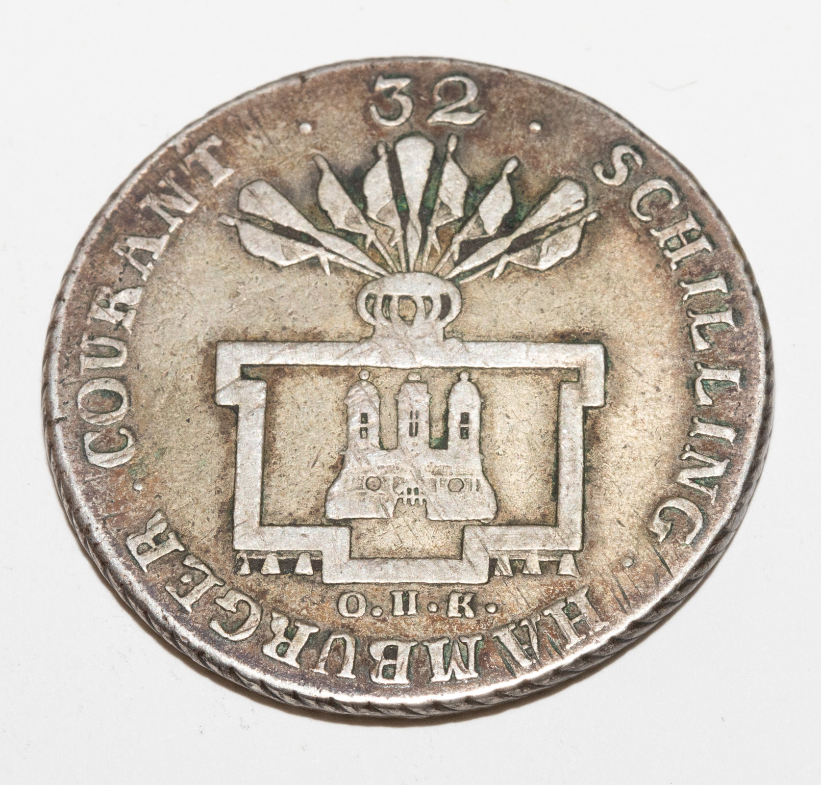 1796 HAMBURG 32 SHILLINGS - 2/3
