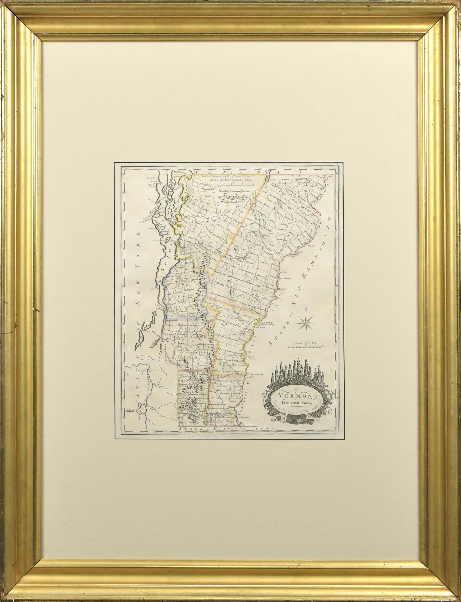 1796 MATTHEW CAREY ATLAS MAP OF