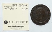 1797 ENGLISH 2 PENCE "CARTWHEE