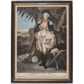 1797 RARE ENGRAVED HAND-COLORE