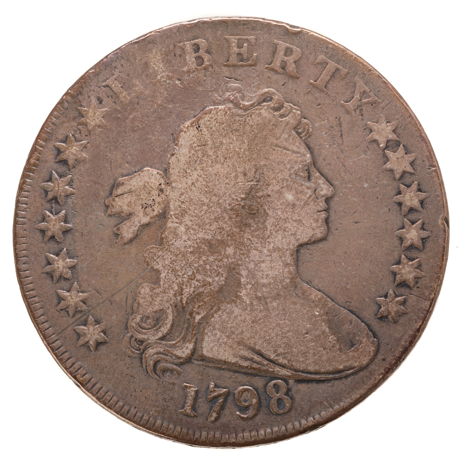 1798 BUST DOLLAR, LG EAGLE, PTD