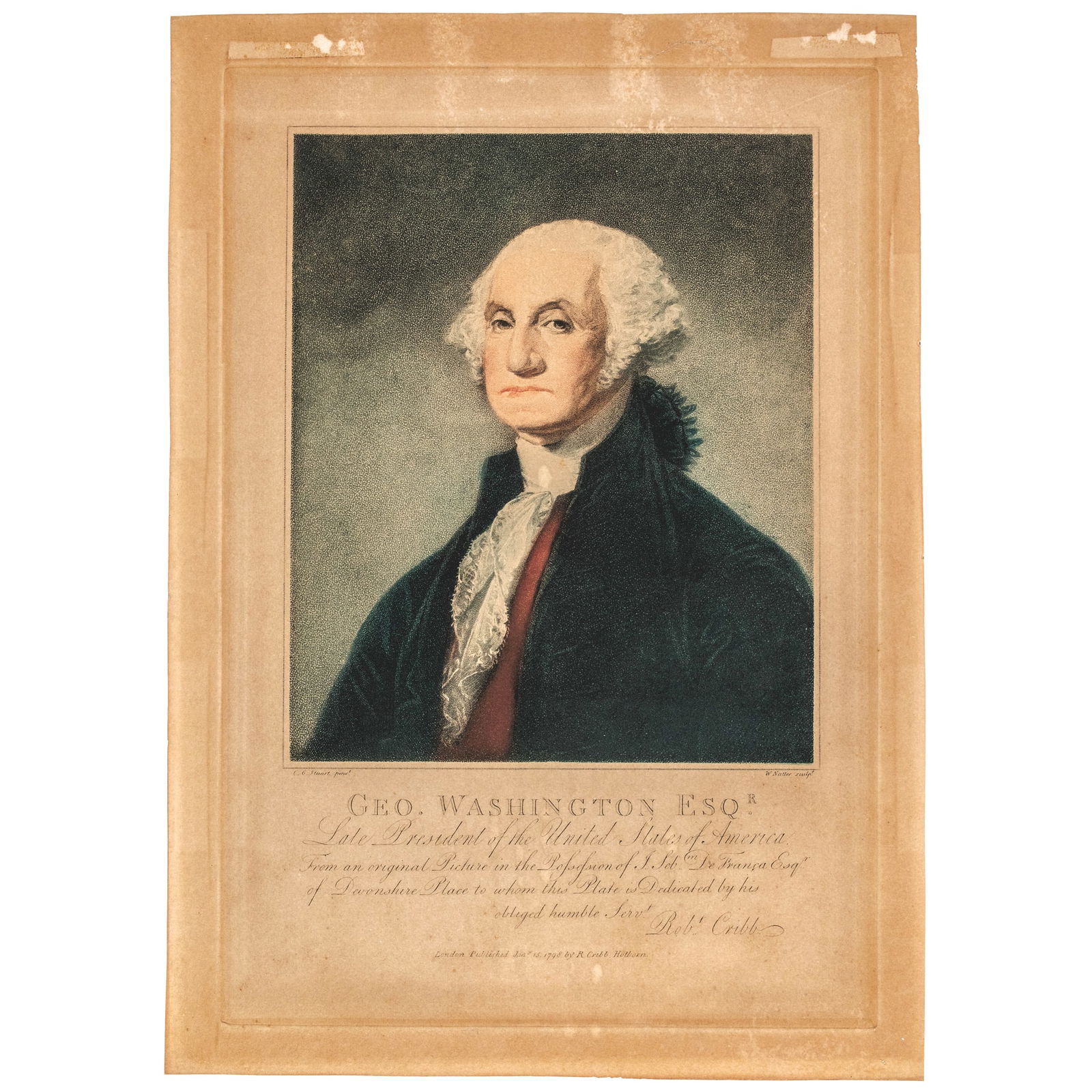 1798 COLOR ENGRAVING BY M.