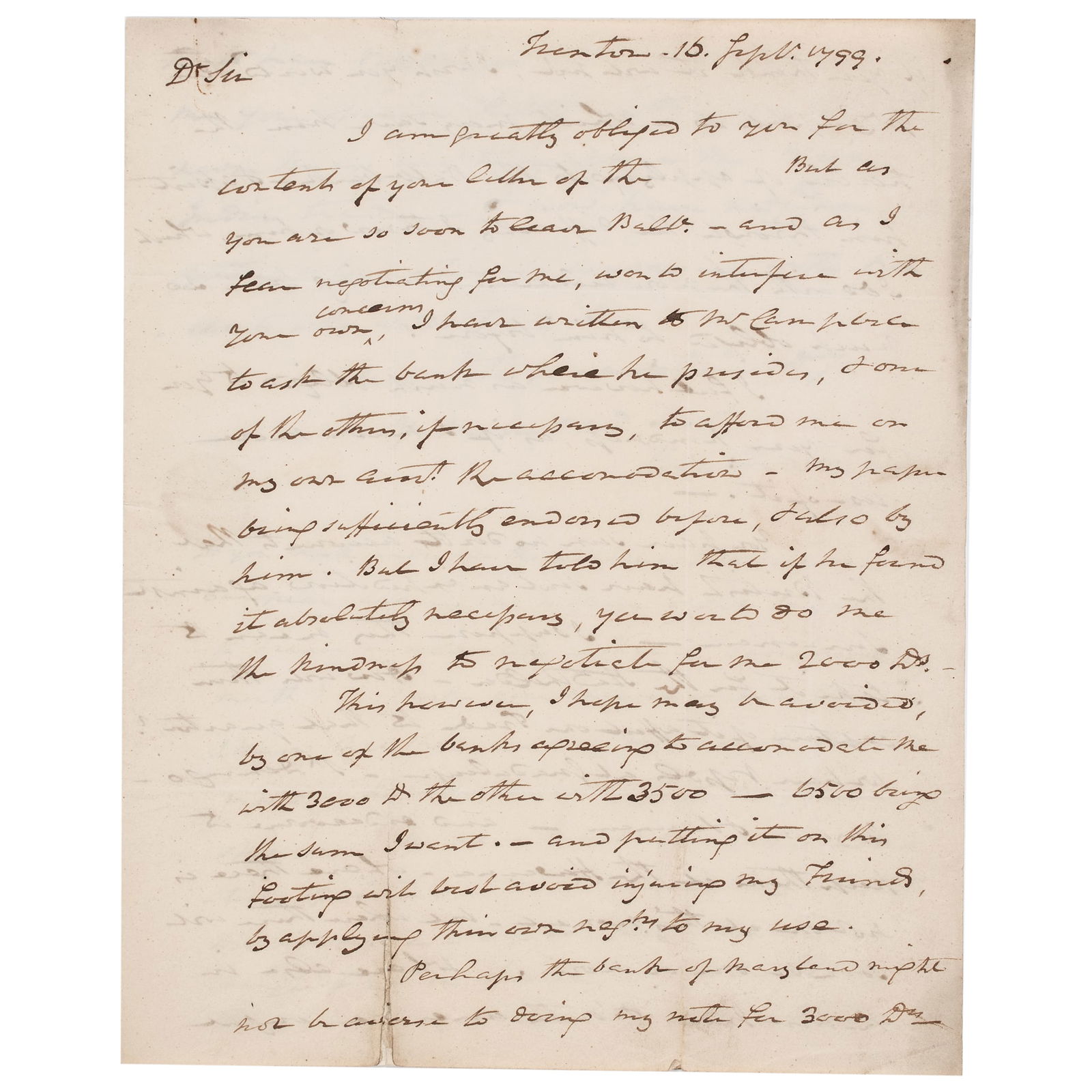 1799 RARE BENJAMIN STODDERT