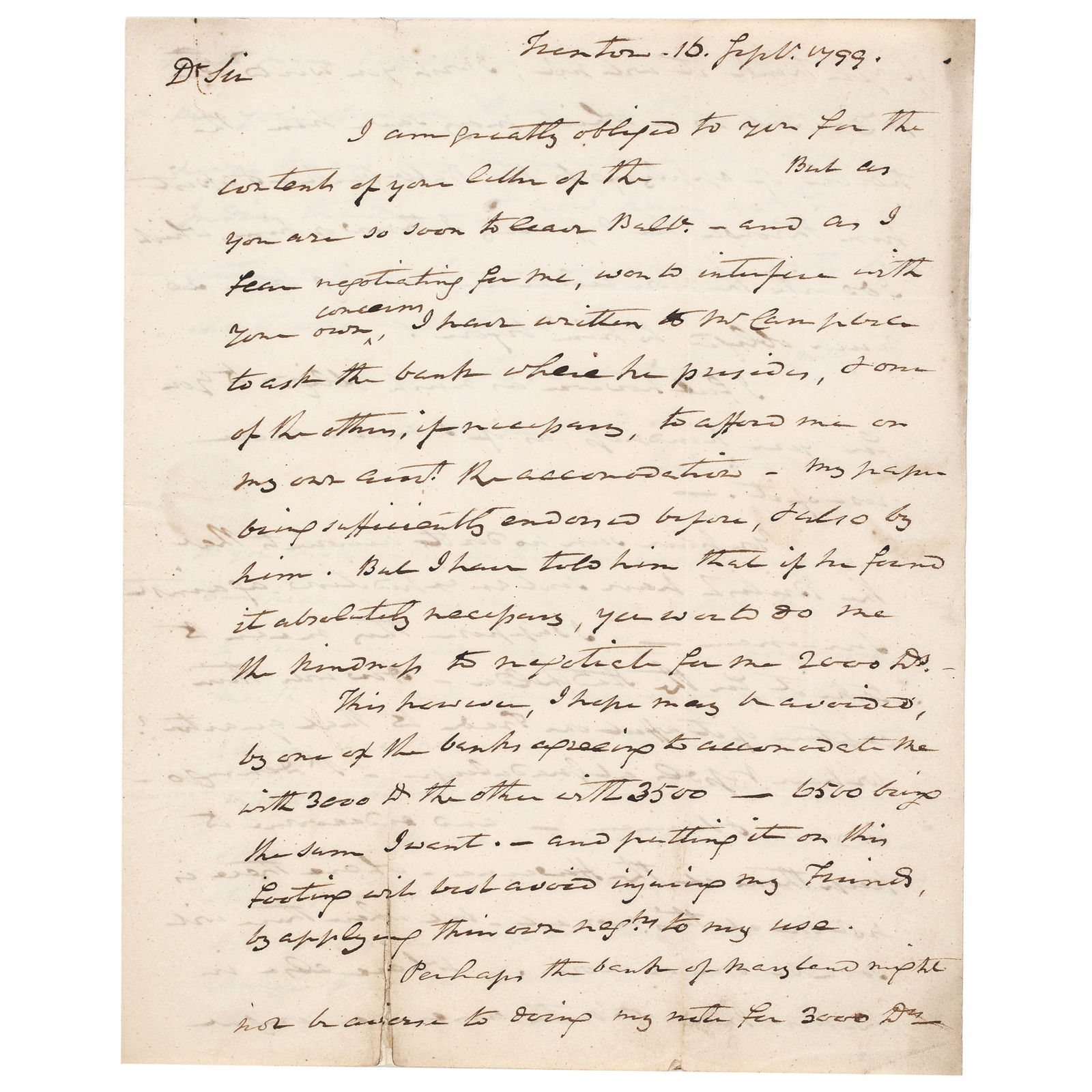 1799 RARE BENJAMIN STODDERT