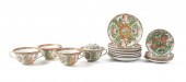 17PC CHINESE ROSE MEDALLION DI