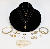 17PC ESTATE 14K GOLD OPAL PEAR