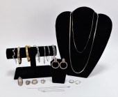 17PC ESTATE STERLING SILVER JE