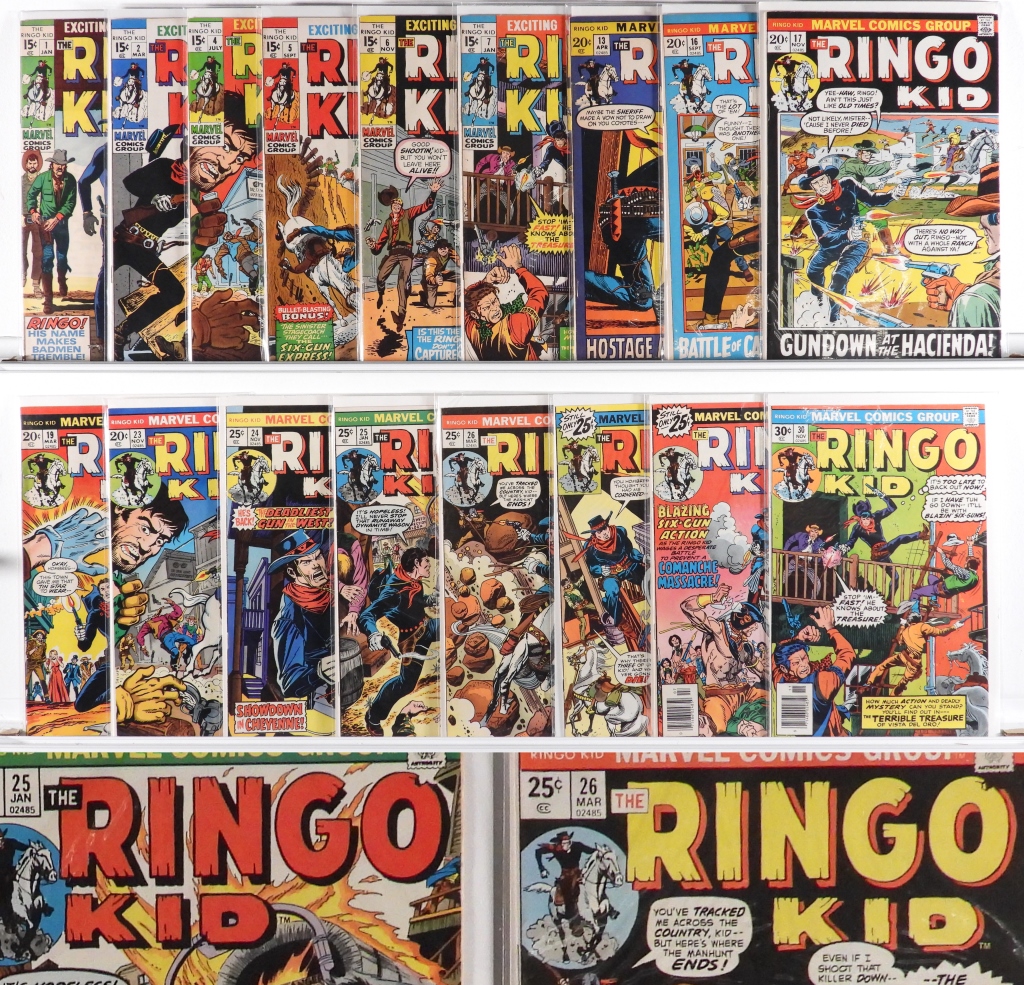 17PC MARVEL COMICS RINGO KID #1-#30