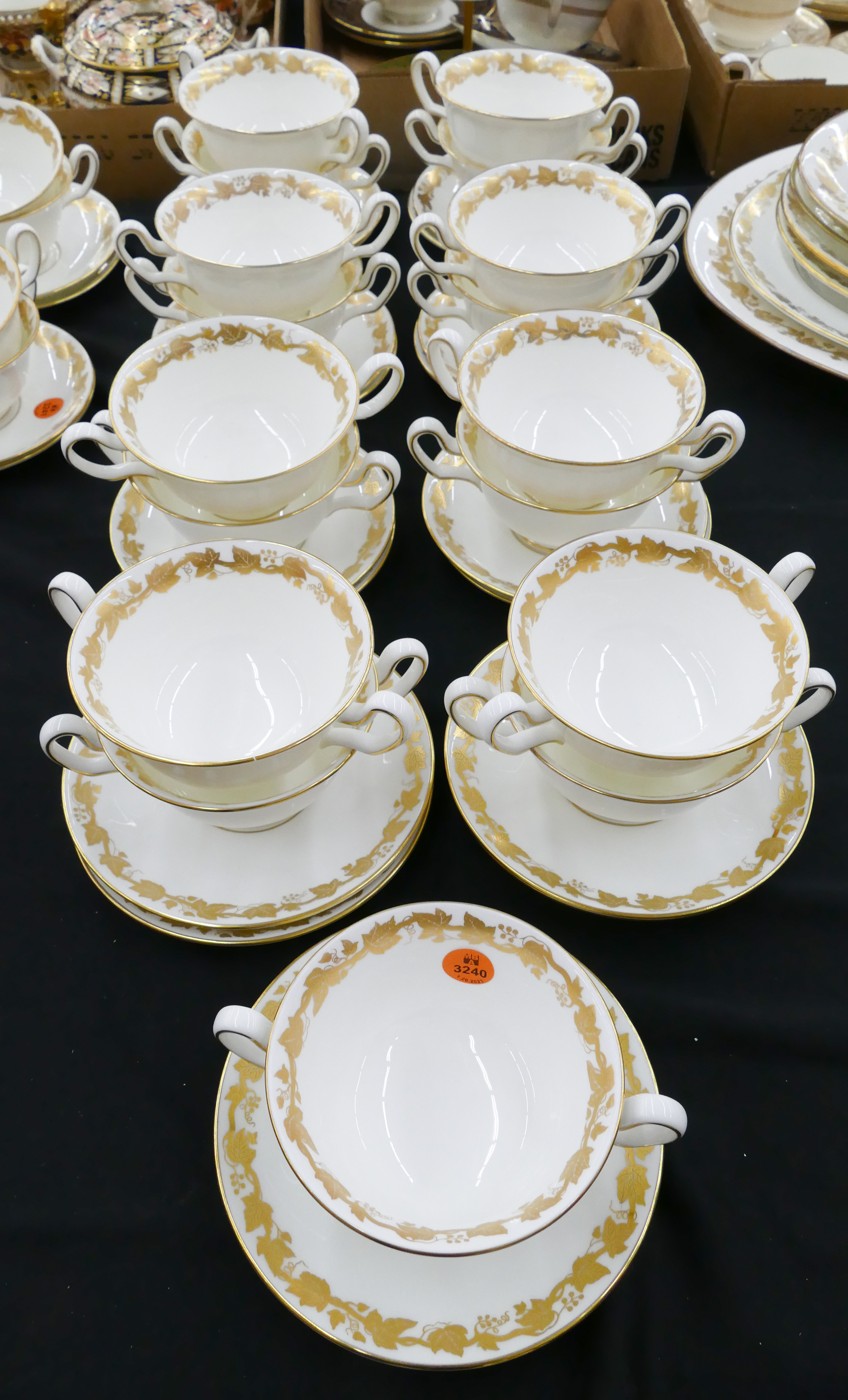 17pc Wedgwood Whitehall (White Rim)