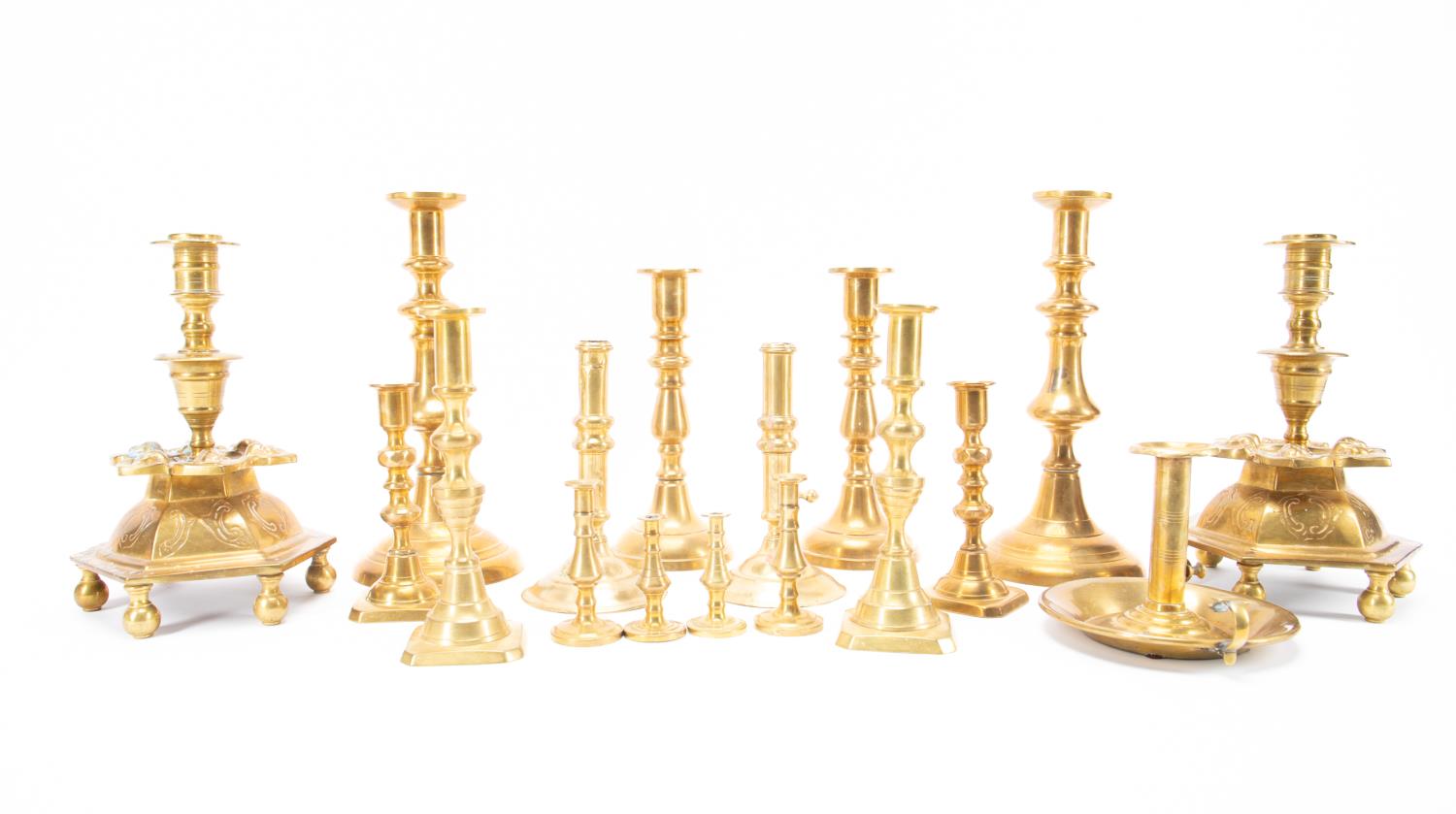 17PCS 19TH/20TH C. EUROPEAN BRASS