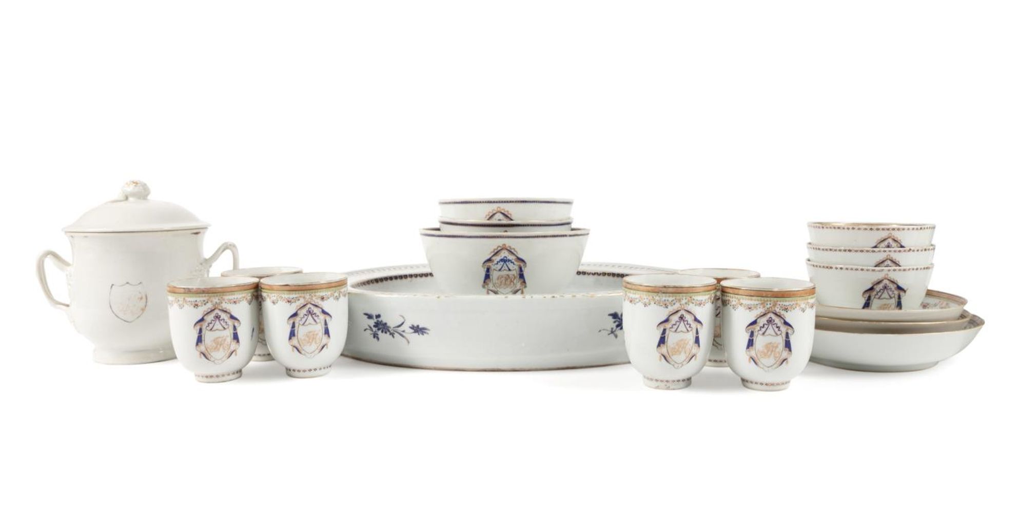 17PCS CHINESE EXPORT ARMORIAL