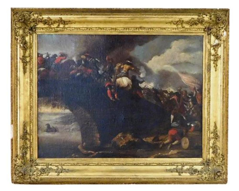 17TH C. BATTLE SCENE WITH