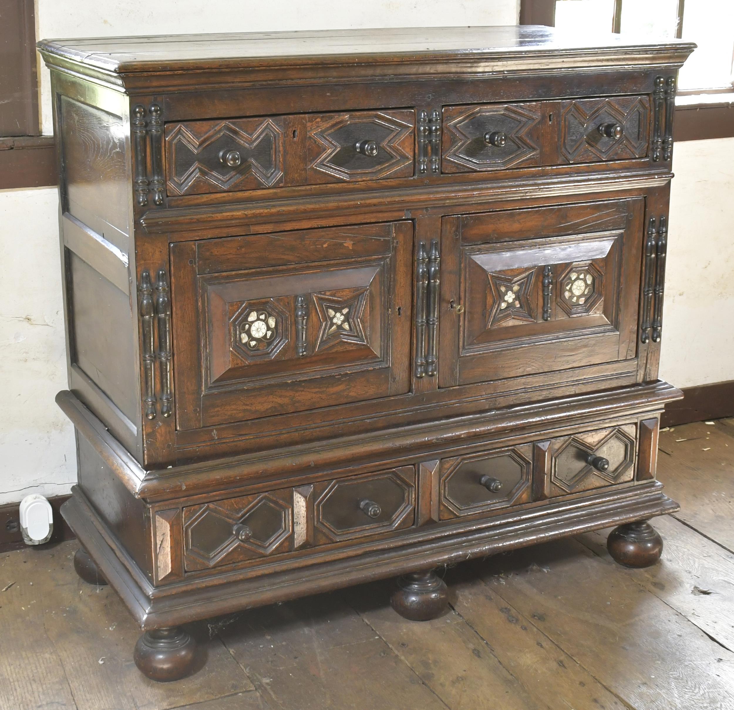 17TH C. ENGLISH CHEST ON FRAME. Ca.