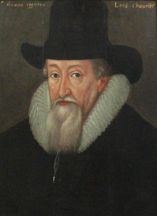 17th C. English School oil on