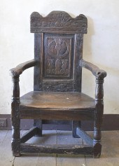 17TH C. ENGLISH WAINSCOT ARMCH