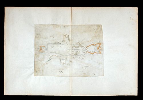 17TH C. FRENCH ENGRAVING - FORTRESS