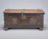 17TH C. OAK COFFERAn oak coffe