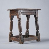 17TH C. OAK JOINT STOOLAn oak