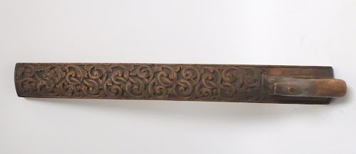 17TH C. OAK MANGLE BOARD 1653,