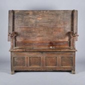 17TH C. OAK MONK'S TABLE-BENCH