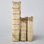 17TH C. VELLUM BOUND DUTCH BOO