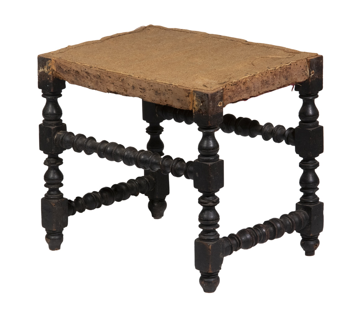 17TH C. WALNUT STOOL William & Mary