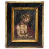 17TH. CENT. OIL ON COPPER RUSS