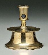 17th century brass candlestick