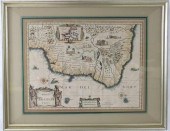 17TH CENTURY COLOR MAP OF BRAZ