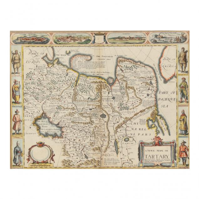 17TH CENTURY COLORFUL MAP OF