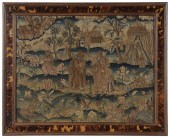 17th Century Embroidered Panel
