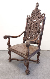 17TH CENTURY EUROPEAN CARVED W