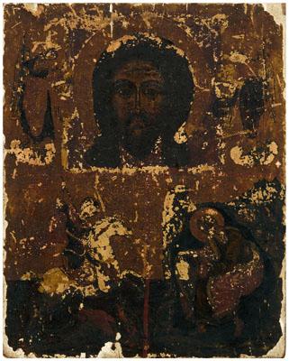 17th century Greek icon, the head