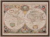 17th Century Hondius World Map