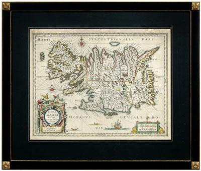 17th century map of Iceland,