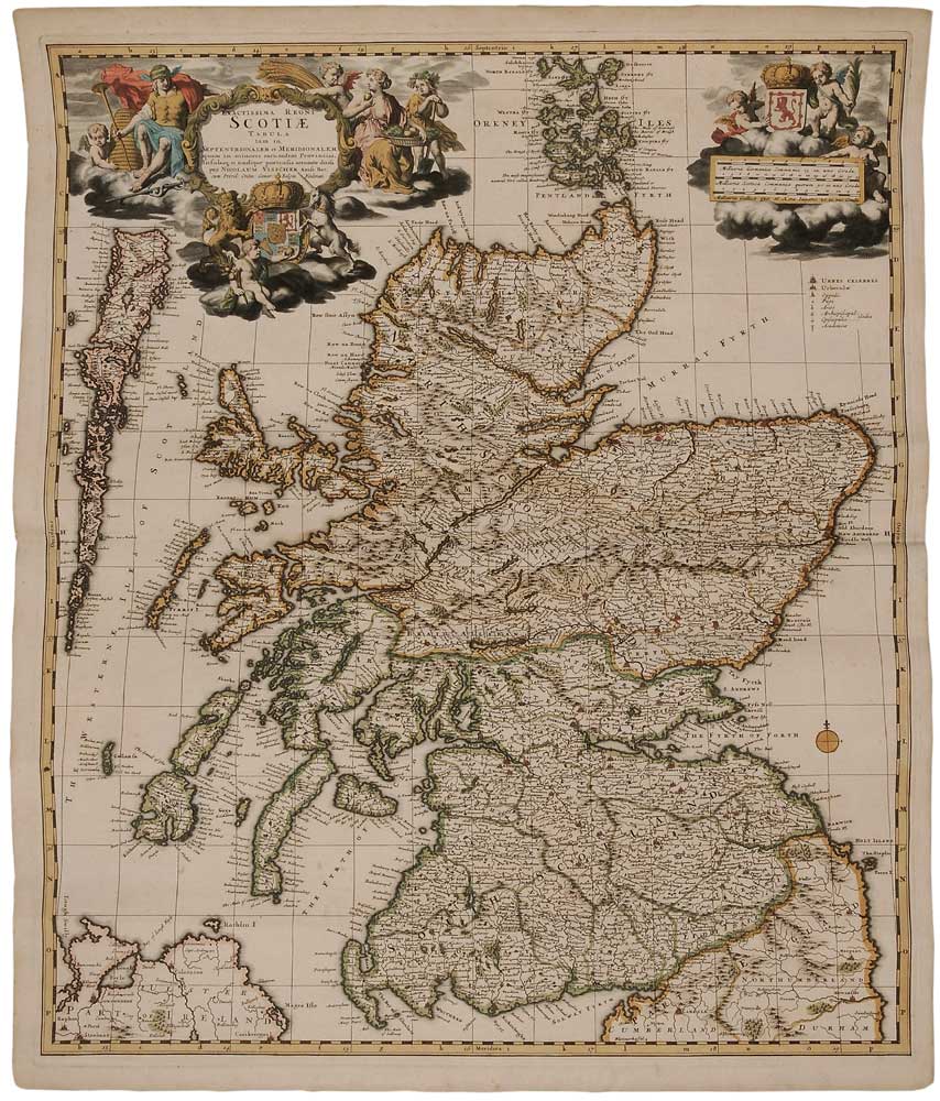 17th Century Map of Scotland