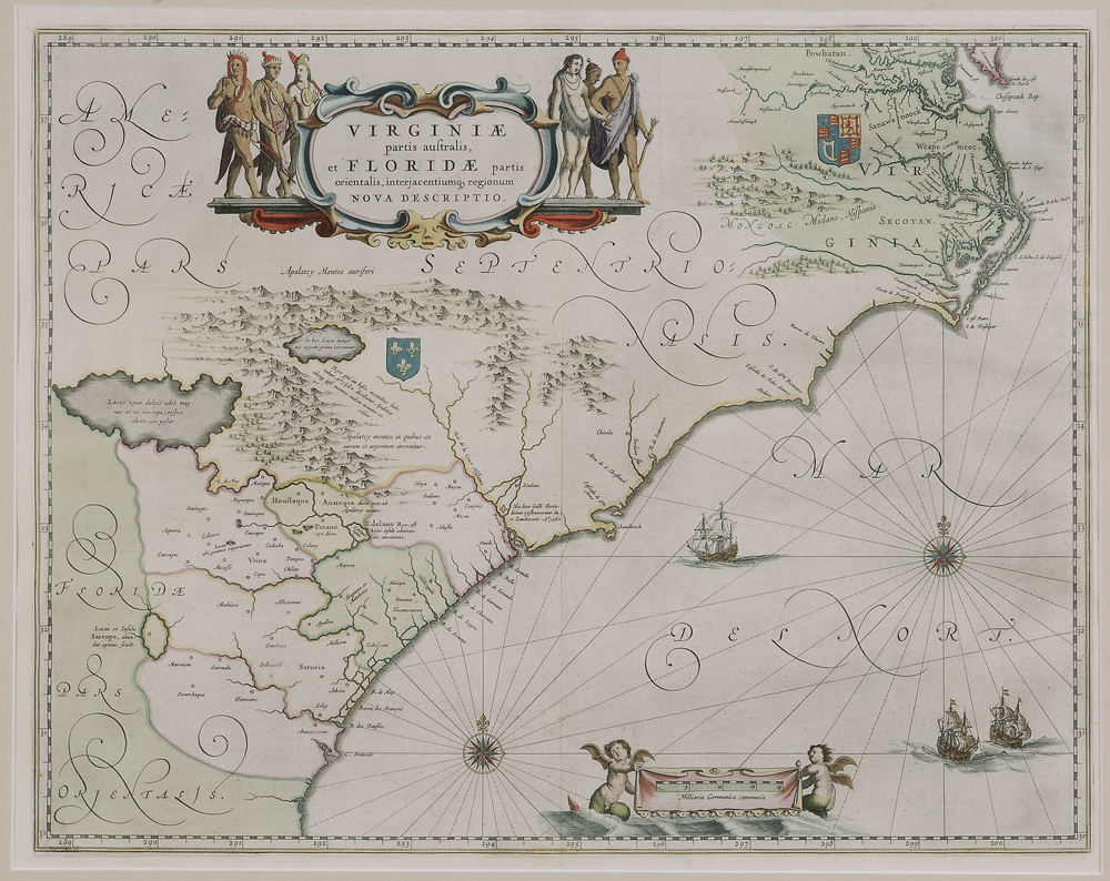 17th Century Map of the Southeast