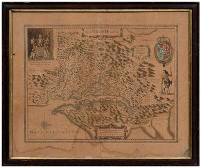 17th century map, Virginia,