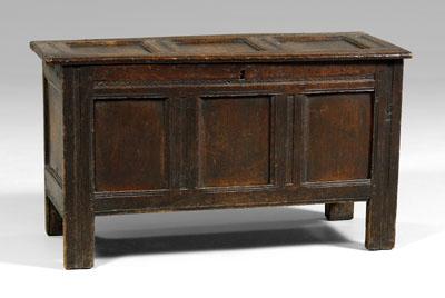 17th century oak joined chest,