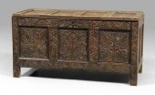 17th century oak lift-top ches