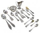 18 ASSORTED SILVER TABLE ITEMS