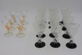 (18) BIMINI ART DECO GLASSES.